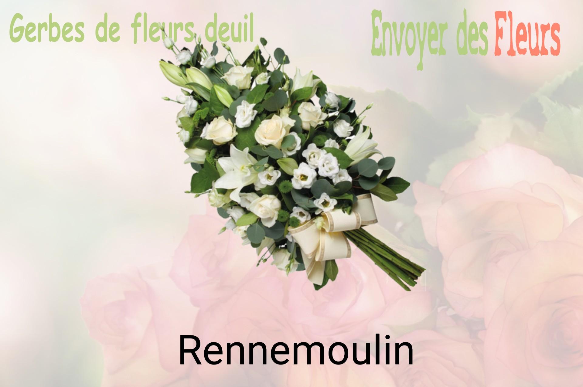 Gerbe de fleurs de deuil livrée à Rennemoulin